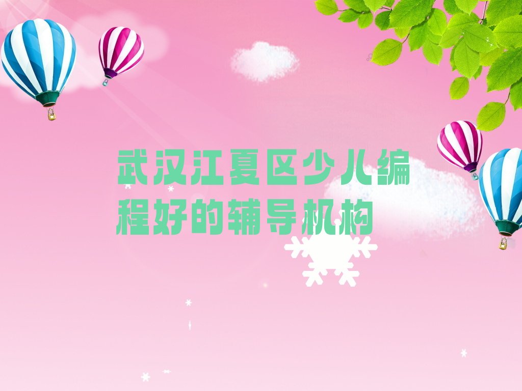 十大武汉江夏区少儿编程好的辅导机构排行榜