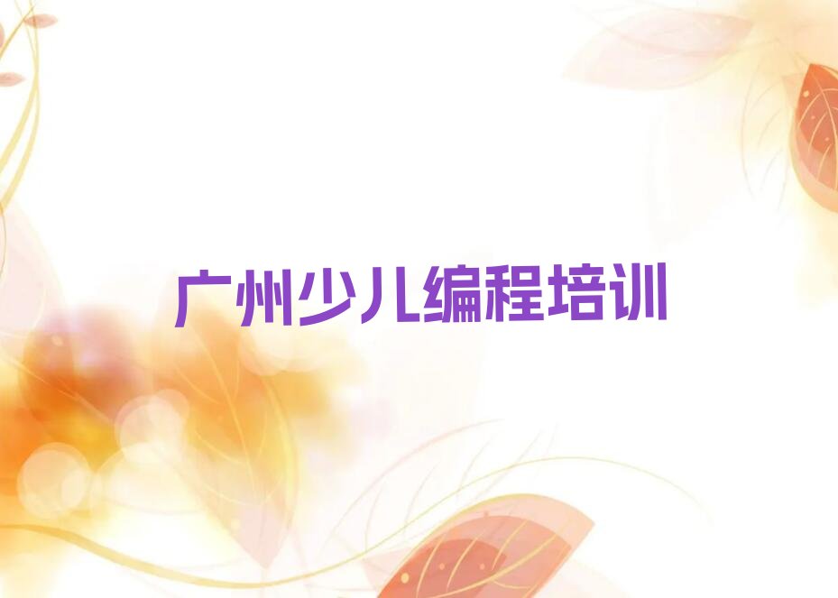 广州花都区少儿编程培训