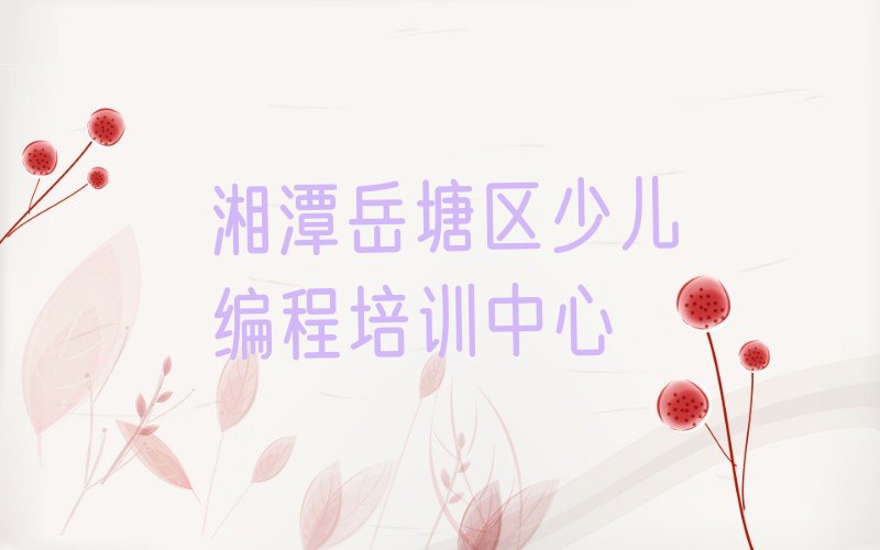 湘潭岳塘区少儿编程培训中心