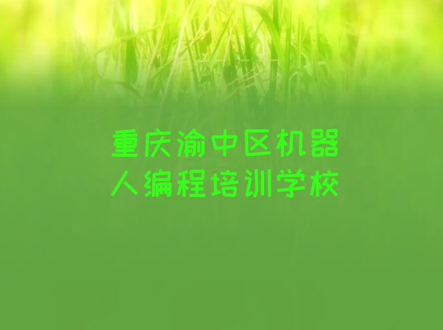 重庆渝中区机器人编程培训学校