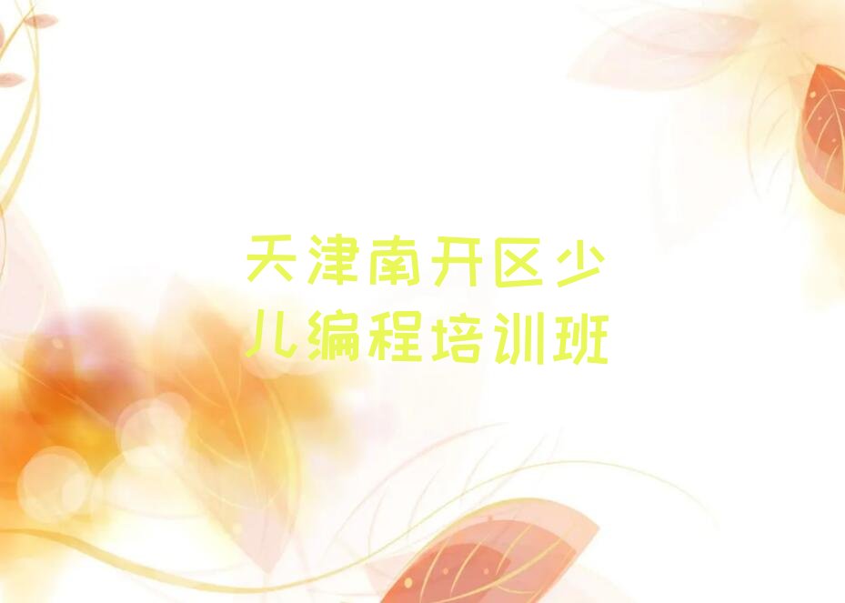 天津南开区少儿编程培训班