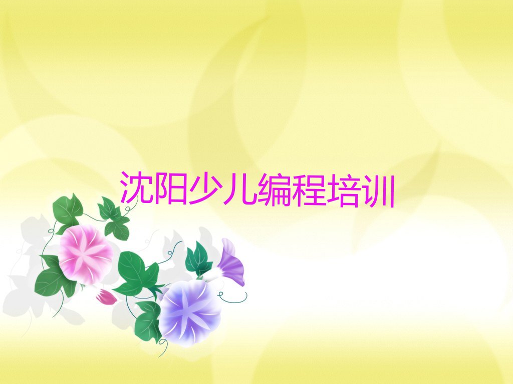 沈阳和平区沈水湾街道少儿编程培训学校