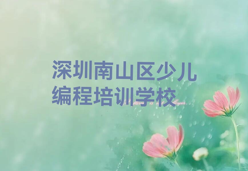 深圳南山区少儿编程培训学校