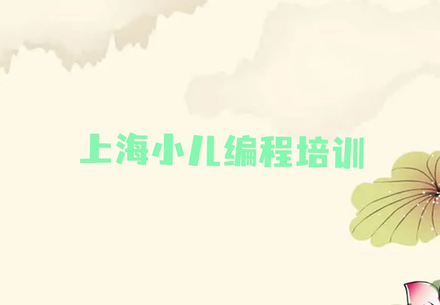 上海崇明区小儿编程培训学校
