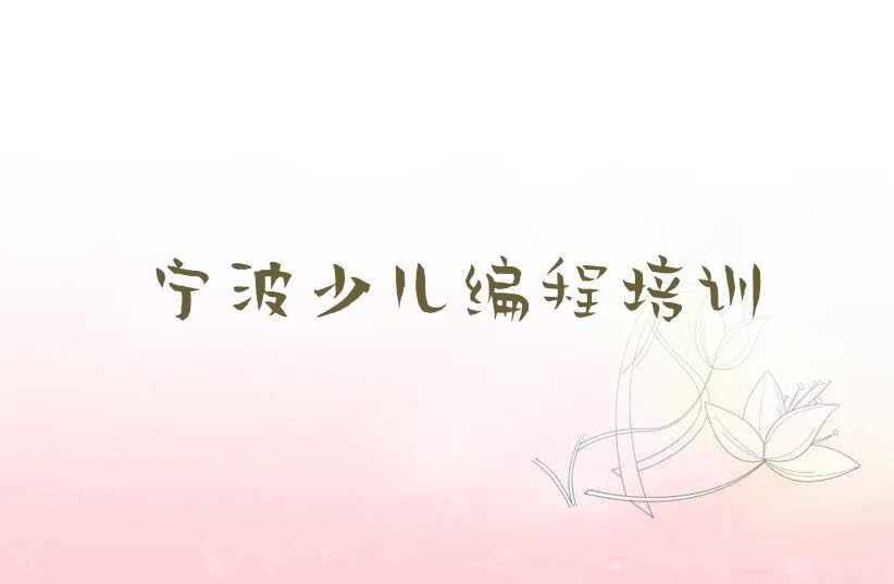 宁波北仑区大街道幼儿编程培训学校