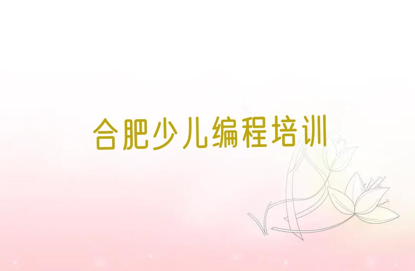 合肥包河区少儿编程培训班