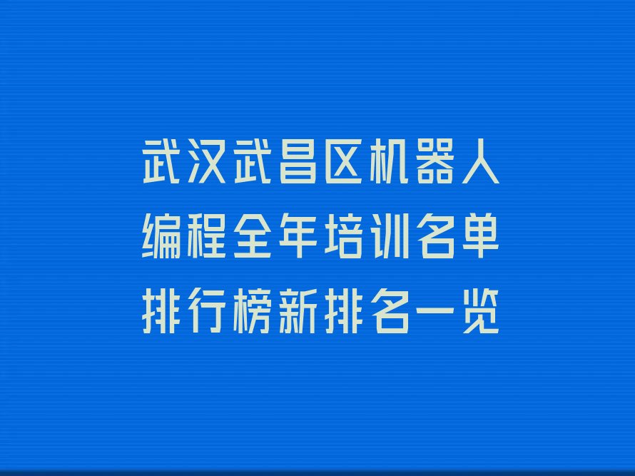 武汉武昌区杨园少儿编程培训学校
