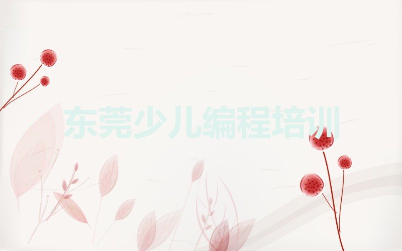 东莞少儿编程培训班