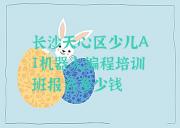 长沙天心区少儿AI机器人编程培训班报名多少钱