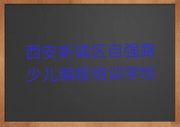 西安新城区自强路少儿编程培训学校