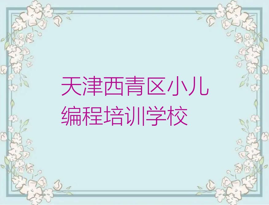 天津西青区小儿编程培训学校