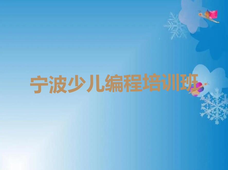 宁波少儿编程培训班