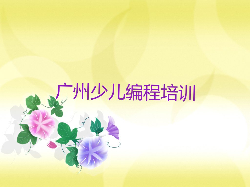 广州少儿编程培训中心