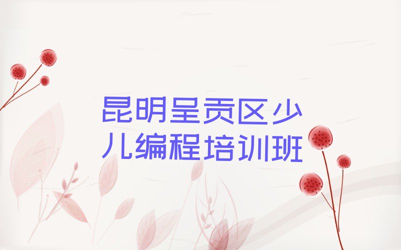 十大昆明呈贡区幼儿编程培训费用大概多少钱精选名单排行榜汇总排行榜