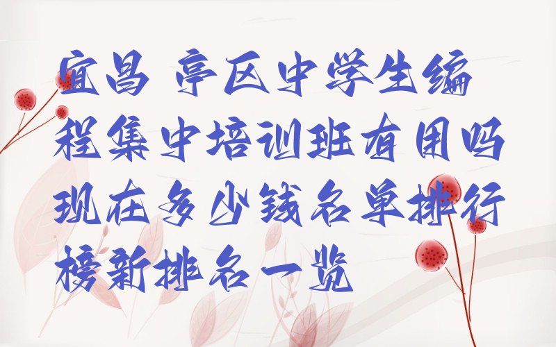 宜昌少儿编程培训中心