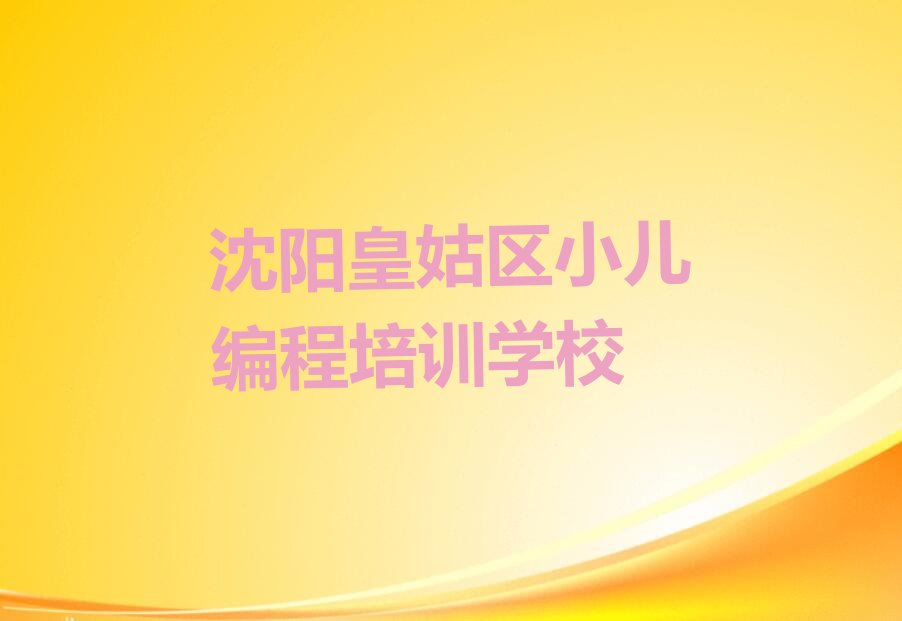沈阳皇姑区小儿编程培训学校