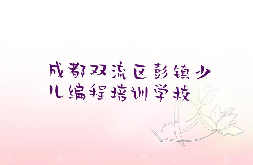 成都双流区彭镇少儿编程培训学校