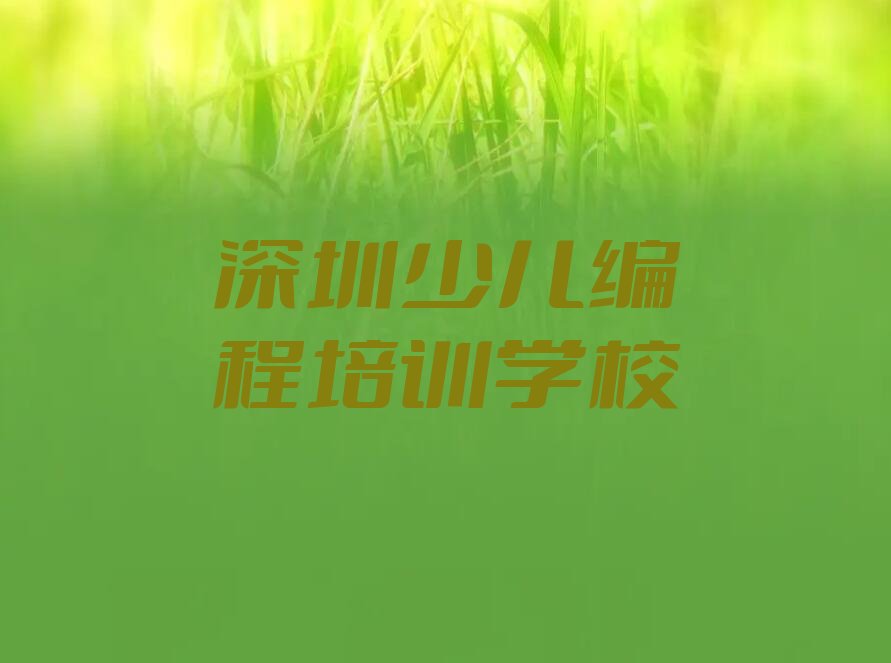 深圳少儿编程培训学校