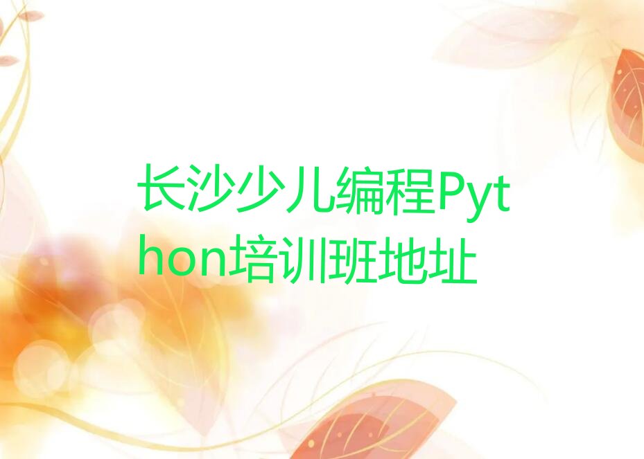 长沙开福区新河街道少儿编程Python培训学校