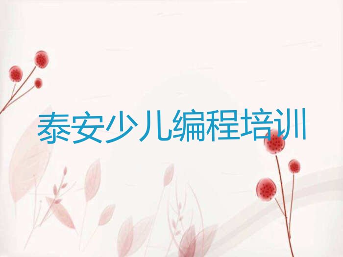 十大泰安少儿编程培训班排行榜排行榜