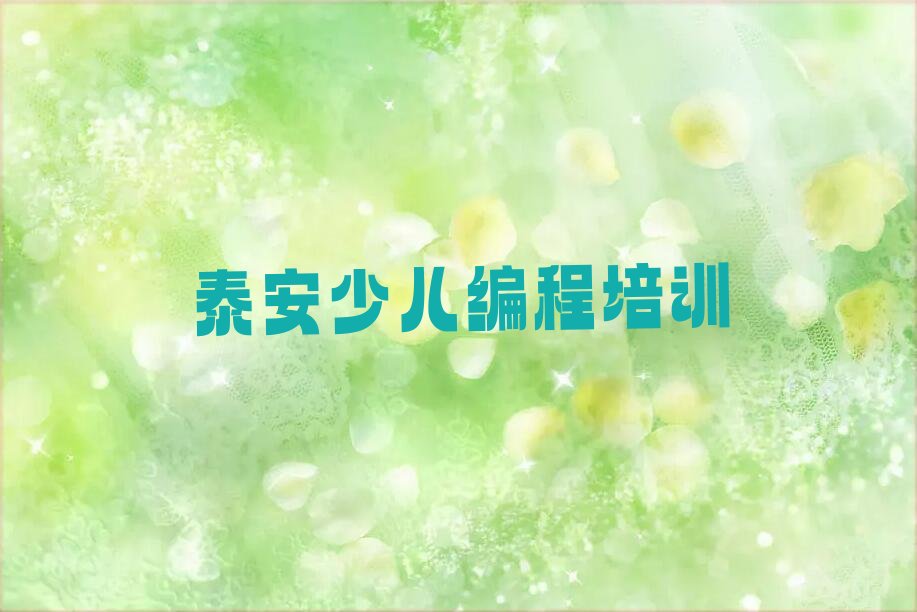 泰安少儿编程培训班