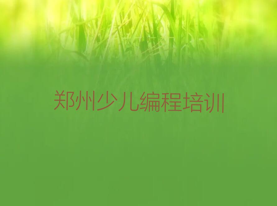 郑州郑东新区少儿编程培训学校