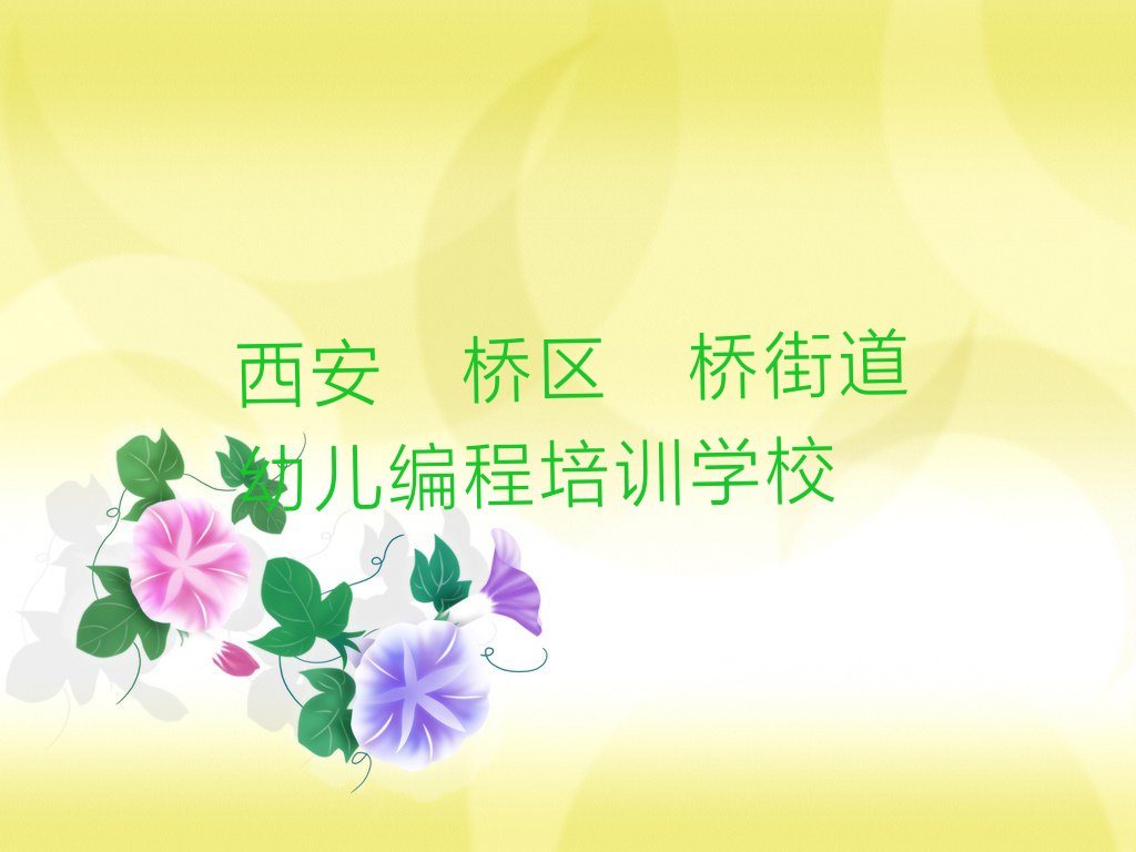 西安灞桥区灞桥街道幼儿编程培训学校