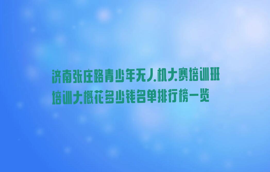 济南槐荫区张庄路青少年无人机大赛培训学校