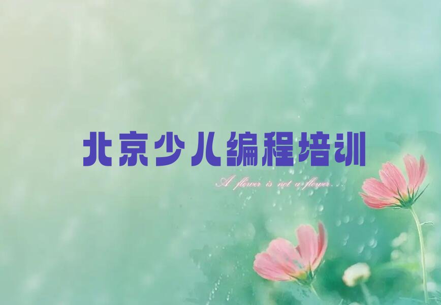 十大北京西城区好点的少儿编程培训学校有哪些排行榜