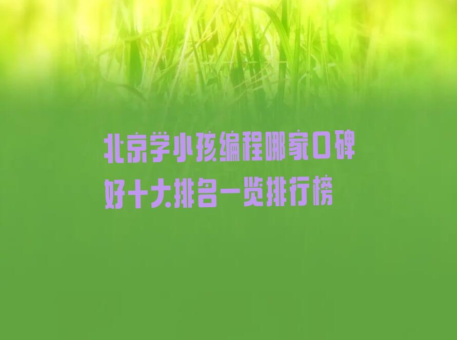小孩编程