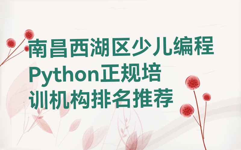 南昌西湖区桃花镇少儿编程培训学校