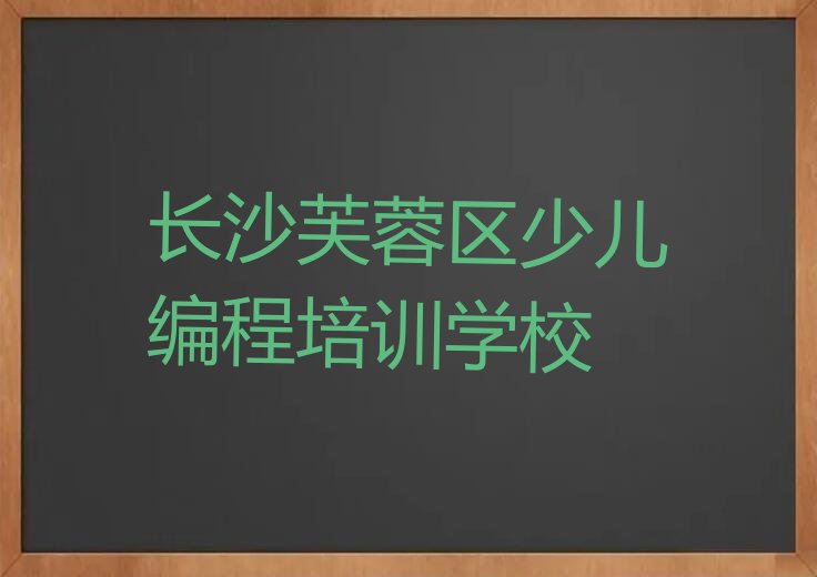 长沙芙蓉区少儿编程培训学校