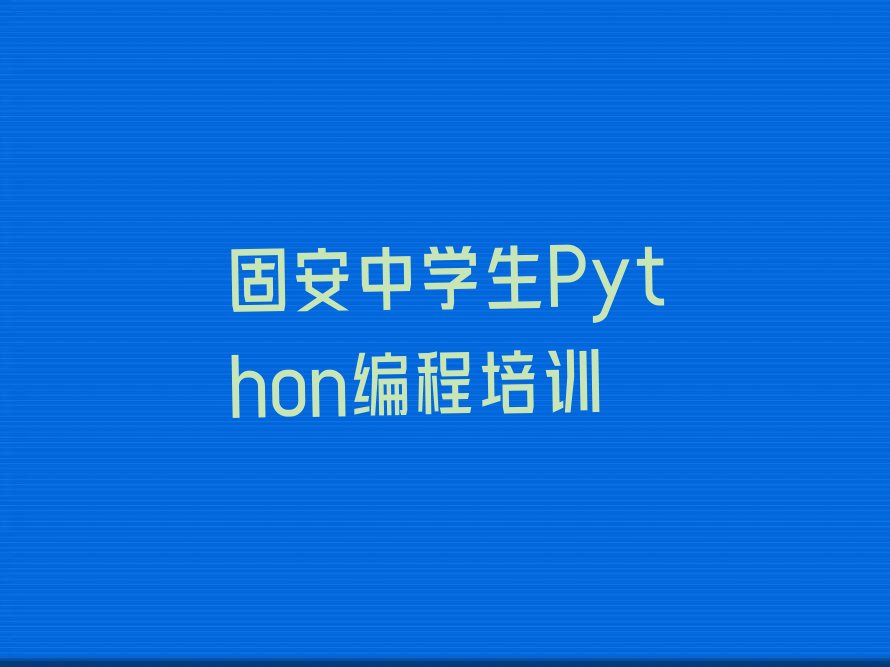 中学生Python编程