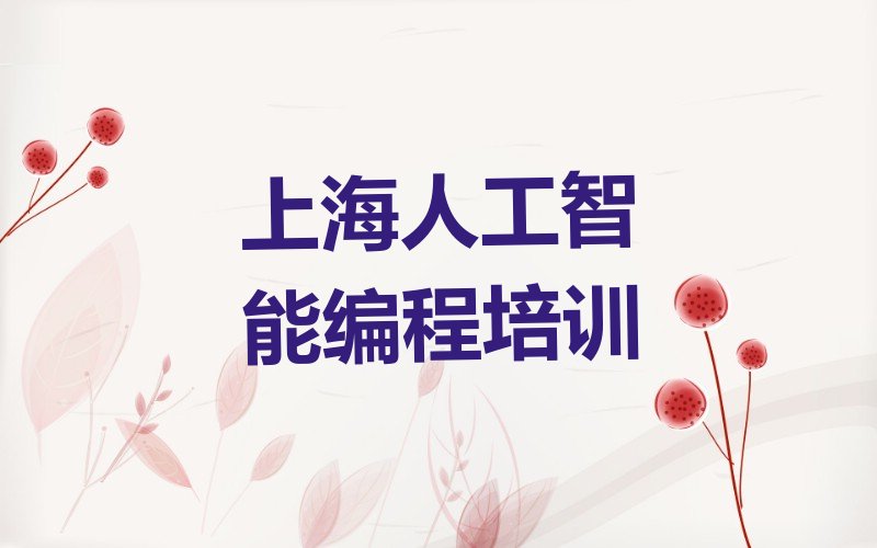 上海浦东新区上钢新村人工智能编程培训学校