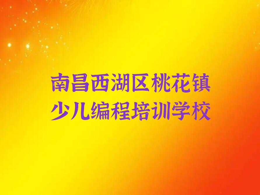 南昌西湖区桃花镇少儿编程培训学校