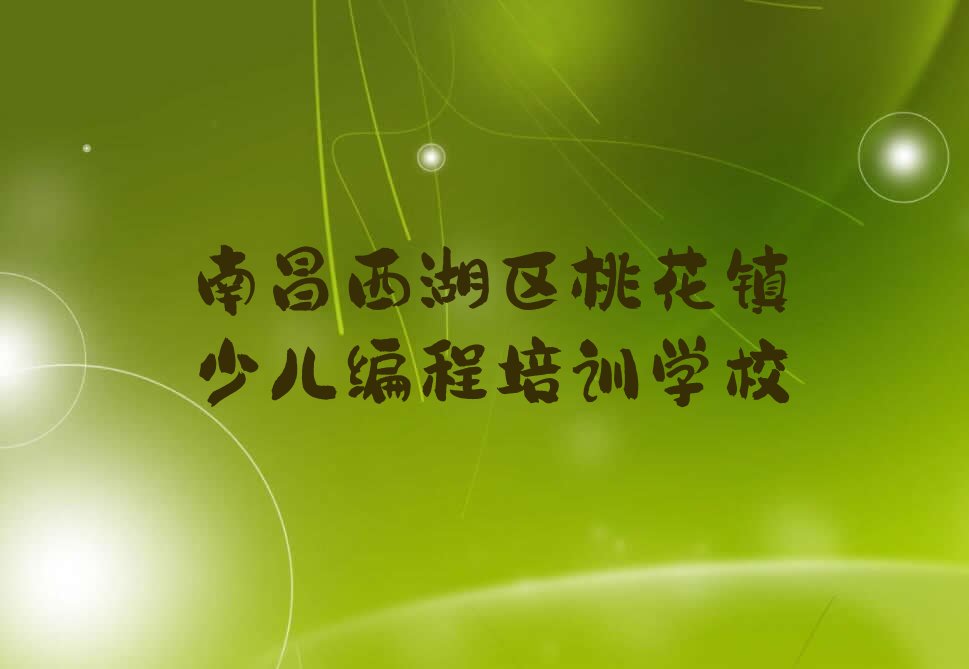 南昌西湖区桃花镇少儿编程培训学校