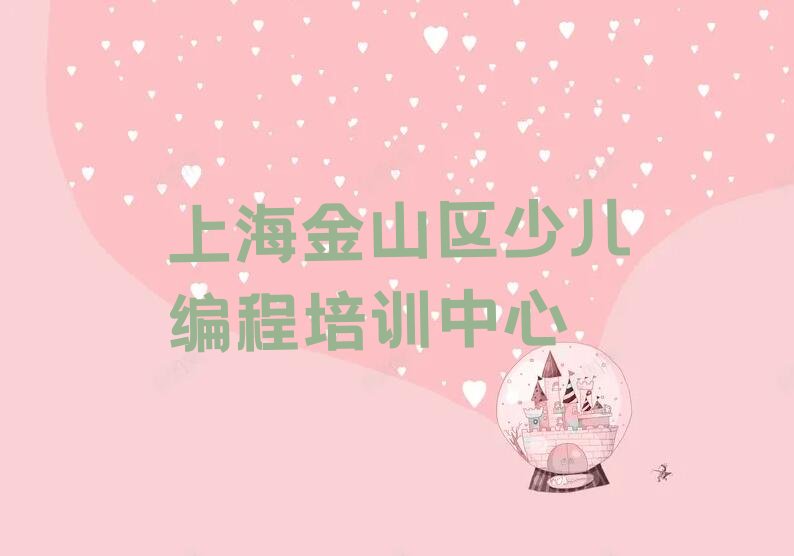 上海金山区少儿编程培训中心
