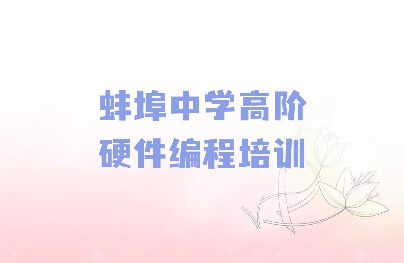 蚌埠少儿编程培训学校