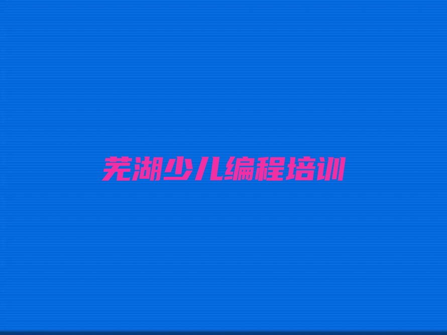 芜湖弋江区少儿编程培训中心