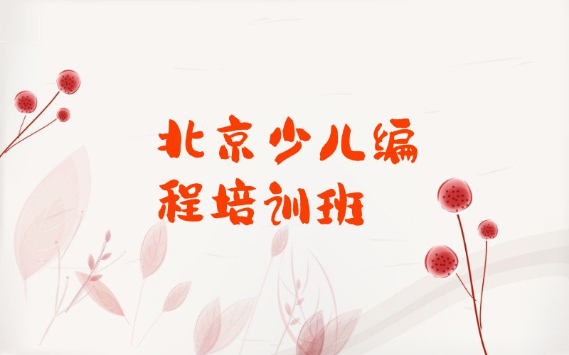 北京少儿编程培训班