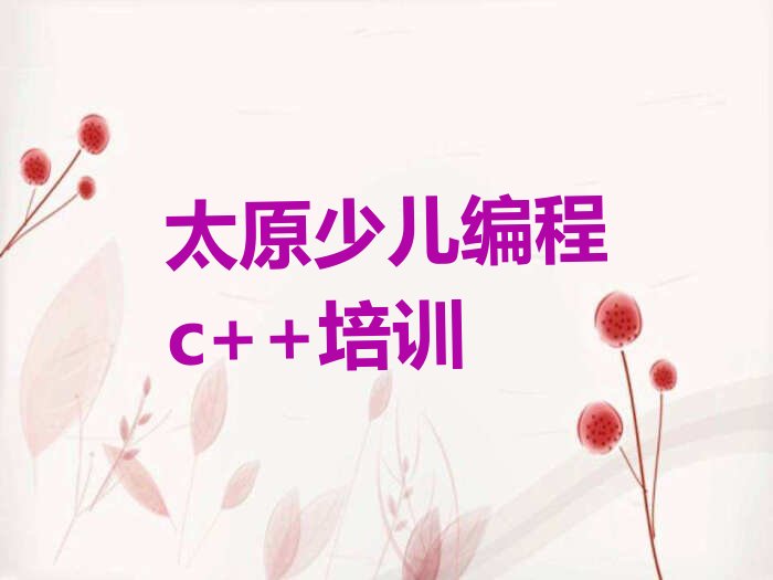 太原杏花岭区少儿编程c++培训学校