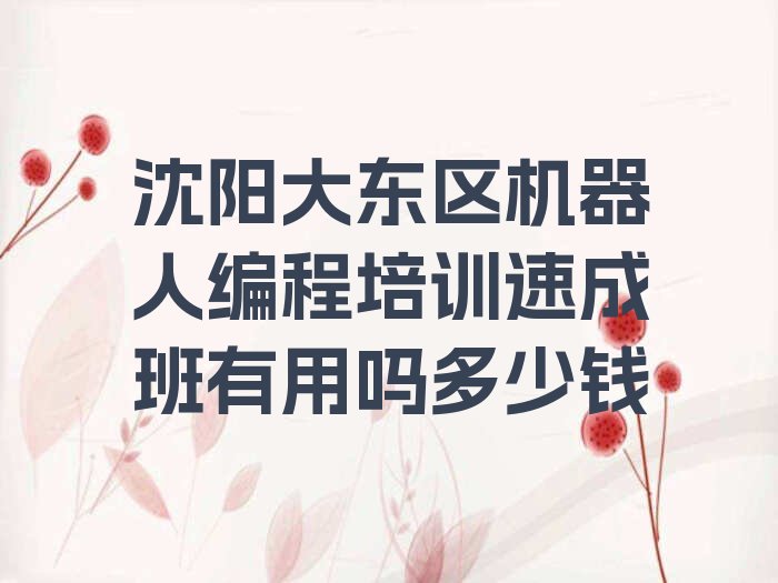 十大沈阳大东区机器人编程培训速成班有用吗多少钱排行榜