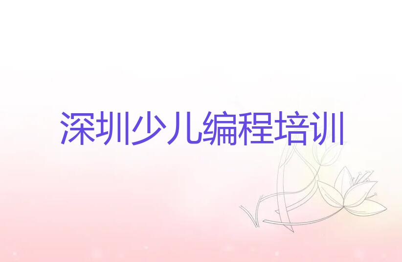 深圳少儿编程培训中心