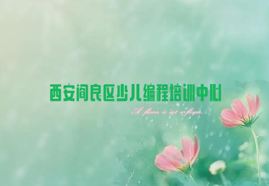 西安阎良区少儿编程培训中心