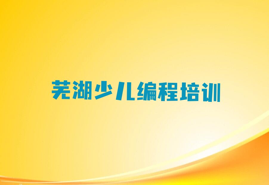 芜湖小孩编程培训学校
