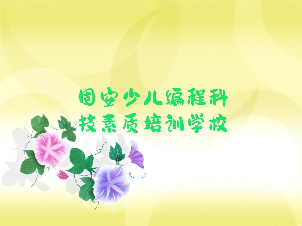 固安少儿编程科技素质培训学校
