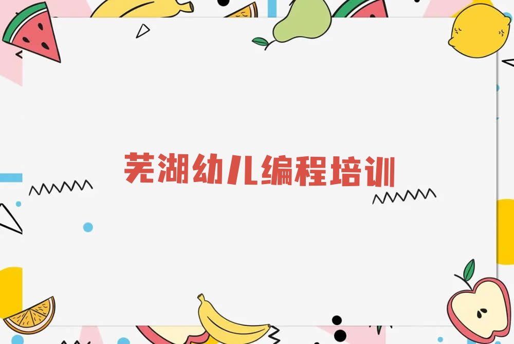 芜湖三山区峨桥镇少儿编程培训学校