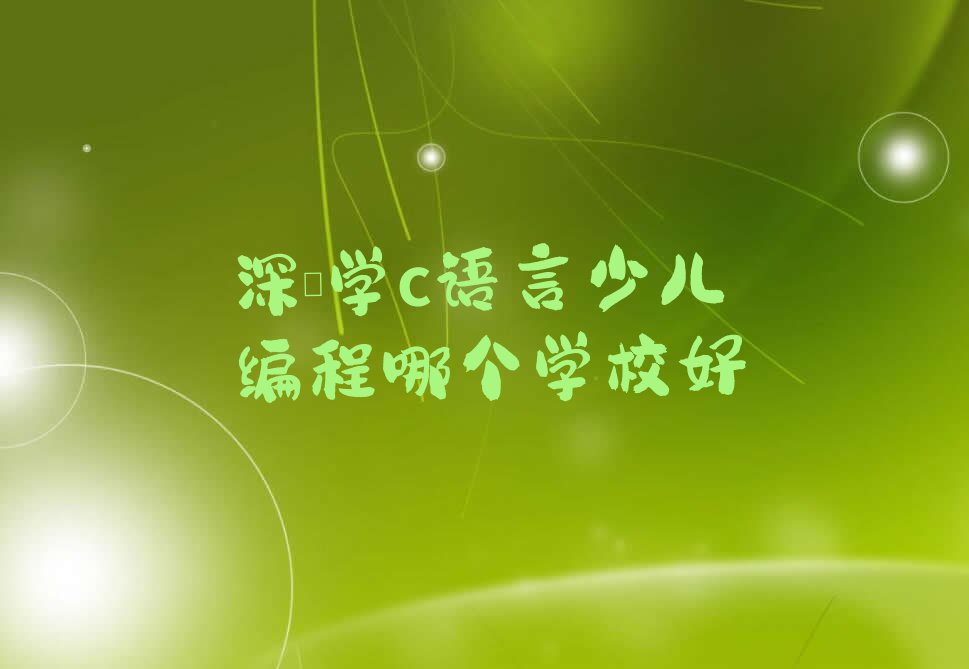 深圳少儿编程培训班