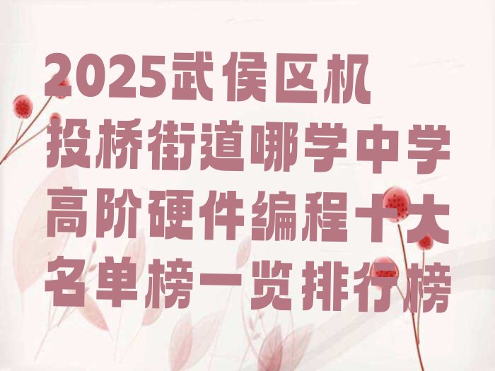成都武侯区少儿编程培训学校