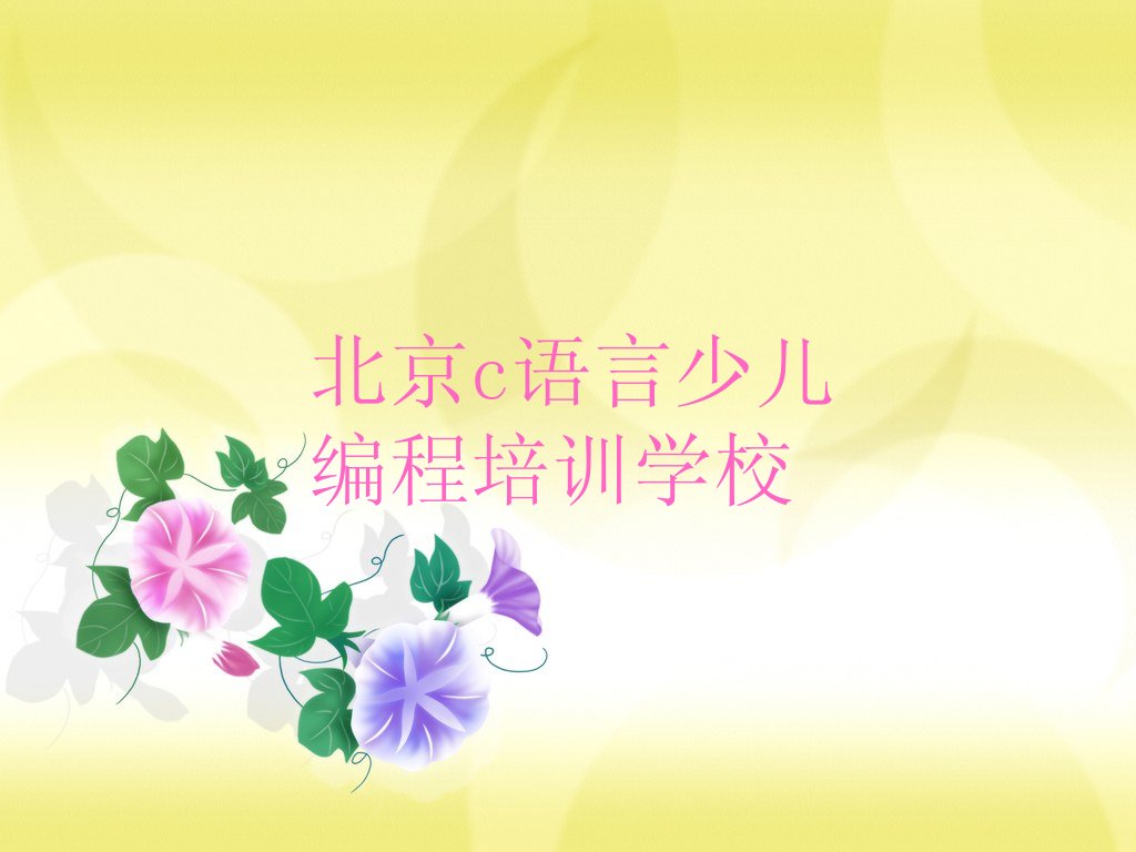 北京c语言少儿编程培训学校